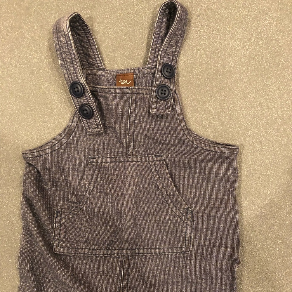 Tea Collection Blue Short Overalls